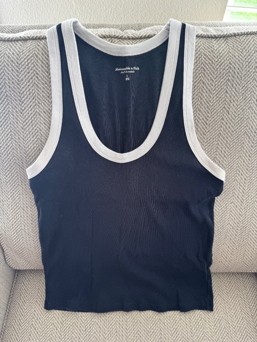 Abercrombie & Fitch Women's Essential Rib Tuckable Scoopneck Tank